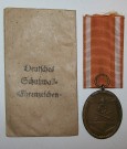 Medaille Deutsches Schutzwall + påse WW2 original