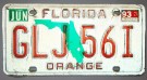 Florida Nummerplåt USA Orange