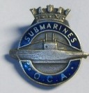 Metallmärke Submarines OCA Royal Navy WW2 original