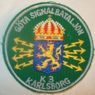 Förbandstecken Göta Signalbataljon Karlsborg