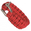 Armband Paracord Bracelet Red Metallås