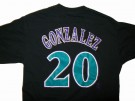 Arizona Diamondbacks #20 Gonzalez MLB Baseball T-Shirt: L