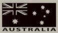 Australien Flagga IR Infrared med Kardborre