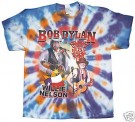 Bob Dylan + Willie Nelson Batik T-Shirt Baseball Tour XL