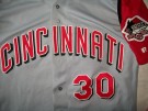 Cincinnati Reds #30 Griffey MLB Baseball skjorta+tröja 1970-2002: XL