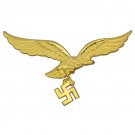 Hattörn Luftwaffe Gold Metall WW2 DeLuxe repro