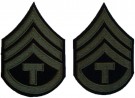 Rank Technician 3rd Grade Olivgrön US Army WW2 repro