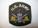 Tygmärke US Army "Mess with the best- Die like the rest"