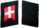 Freiwilligenabzeichen Dänemark Kragenspiegel repro