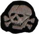 Waffen Abzeichen Totenkopf Boullion WW2 repro